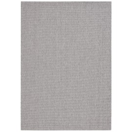 SAFAVIEH Sisal All-Weather Collection Area Rug - 4' x 6', Grey, Solid Design, Indoor/Outdoor & Washable, Ideal for Patio, Backyard, Mudroom (SAW642F-4)