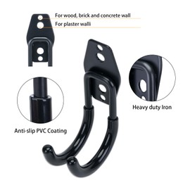 Goture Garage Hooks, Heavy Duty Garage Storage Hooks,Wall Mount Storage Hanger, Bike Hooks,Power Tool Holder,Wave Hooks Garage Wall Hooks for Garden Lawn Tools, Ladders, Weed Eater, Garage Organizer