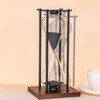 Large Black Iron Craft Hourglass Timer 60 Minutes,Modern Hour Glass