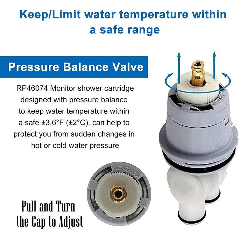 RP46074 Shower Valve Cartridge Assembly Compatible for Delta Shower and