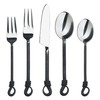 Gourmet Settings Twist and Shout 20-Piece Stainless Steel Flatware Set,