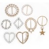 Pssopp 8 Pieces Pearl Buckles Shiny Scarf Buckle Women Girls