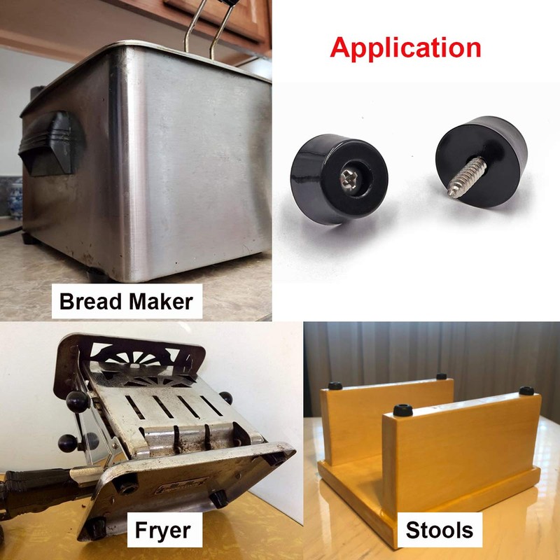smseace 200PCS Rubber Feet for Cutting Board, 0.31inch H x