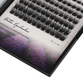 Dedila 96pcs Mixed 8-10-12-14mm/10-12-14-16mm Thick Base Dramatic Black Soft Cluster Individual False eyelashes Wide Stem 5D Volume Eye Lashes Extensions (8-10-12-14mm)