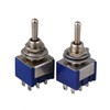 Yibuy Blue 3-Way Design AC 125V 6A Double Pole DPDT