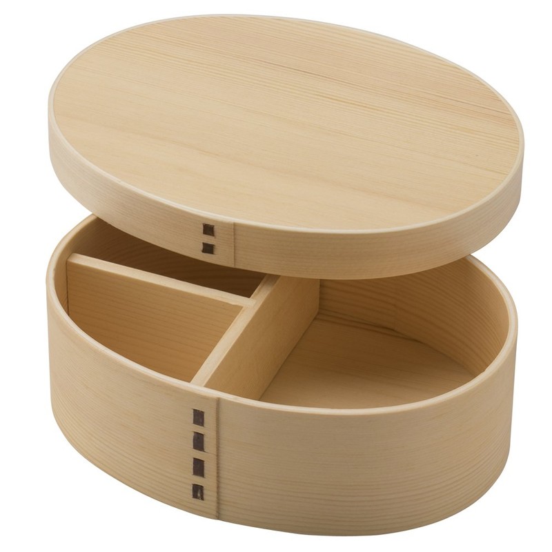 Nagao FH01W Magewappa 1-Tier Lunch Box, Natural