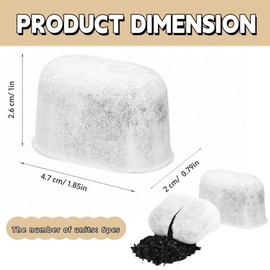 7313285779 Coffee Filter Replacement For Delonghi Espresso Machines, Carbon Filters Espresso Machine Filter Replacement Parts For Coffee Maker- 6 PCS