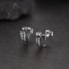 Cobra Stud Earrings for Women Silver Tiny Ear Studs Stainless