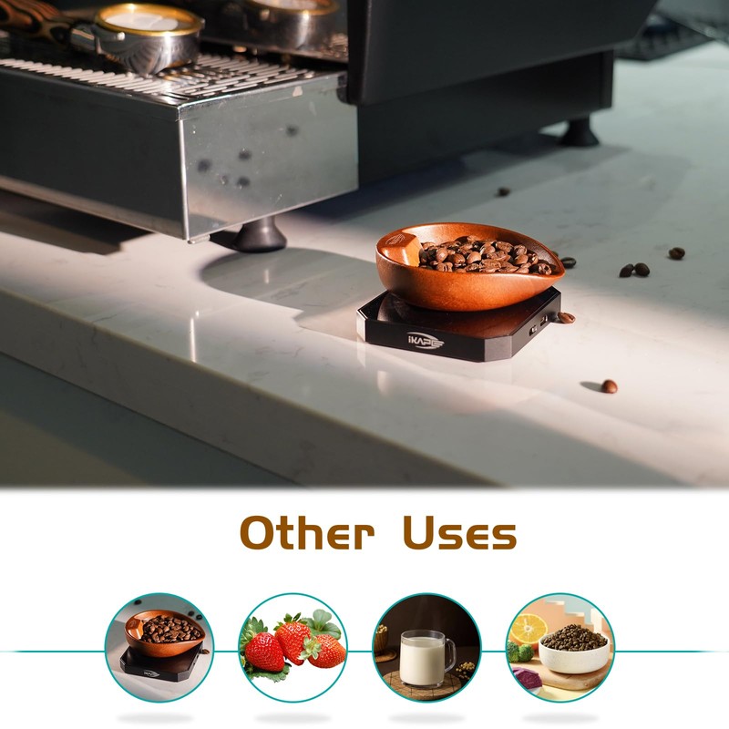 IKAPE Mini Digital Coffee Scale with Timer, 2kg/0.1g High Precision