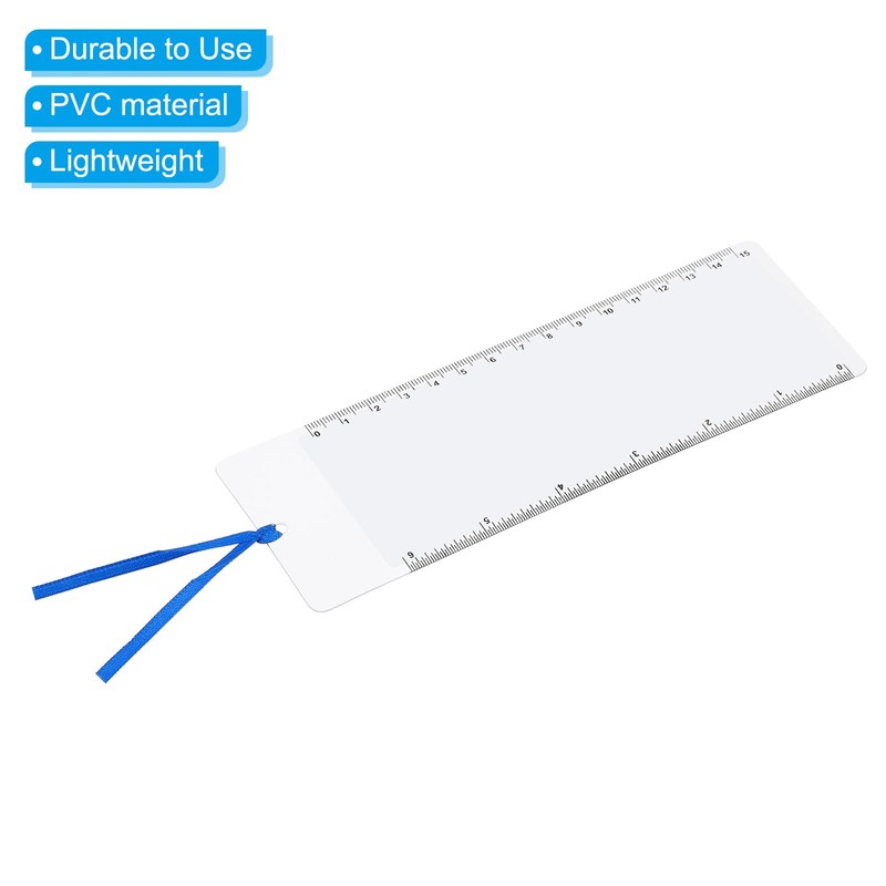 PATIKIL Bookmark Magnifier with 6 Inch Ruler, 4 Pack 3X