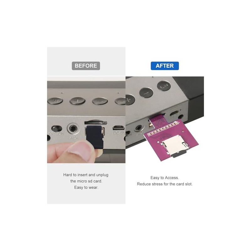 Kit de tarjeta de memoria micro SD macho a hembra