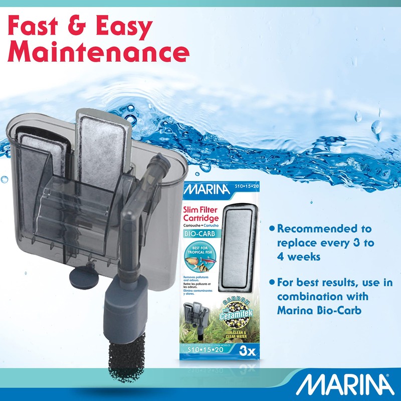 Marina Bio Clear Ceramic Replacement Cartridge for Slim Filters, 3
