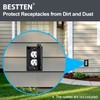 BESTTEN 5 Pack Outdoor Outlet Cover for Duplex Receptacles, Weatherproof