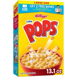 Corn Pops Cold Breakfast Cereal, 8 Vitamins and Minerals, Kids Snacks, Large Size, Original, 13.1oz Box (1 Box)