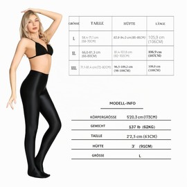 SOFSOT Opaque Shiny Tights Plus Size Wet Look Foot Shiny Tights Pilates Yoga Pants High Waist