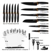 Amorston Knife Set, Kitchen Knife Blcok Set with Built in