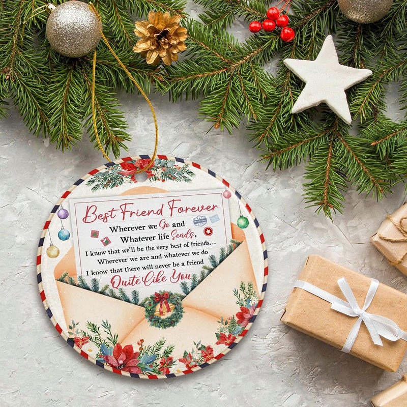 ZAGKOO Best Friend Ornaments for Women - Friends Christmas Ornaments