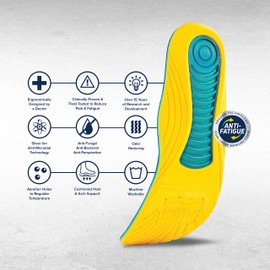 MEGAComfort MS-M1213 MegaSole Gel Enhanced Dual Layer Memory Foam Insole,(1 per Pack)
