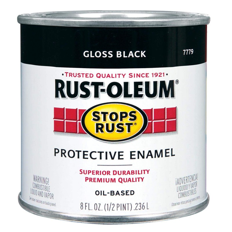 Rust-Oleum 7779730 Stops Rust Brush On Paint, Half Pint, Gloss