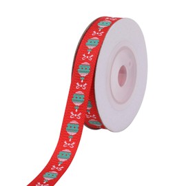Trimming Shop Candies & Bow Grosgrain Ribbon for Gift Wrapping - 10mm x 5 Yards Red Xmas Craft Ribbon for Sewing, DIY Projects, Wreaths & Holiday Decorations