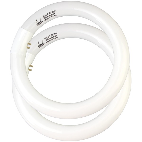 CHKADAWA FCL30/30K Circular Fluorescent Light Bulbs T9 9 inch 30