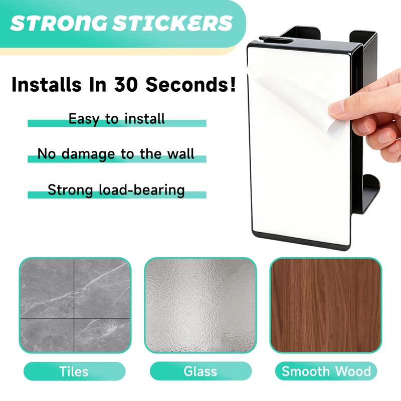 Teadokly Stainless Steel Wall-Mounted Hair Straightener Holder, Curling Iron Holder