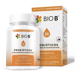 **Bio B 25 Billones de Probióticos (30 Cápsulas) | Sin Sabor**