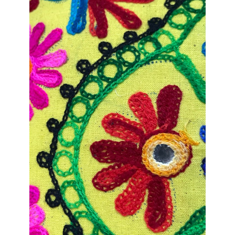 Original Kikan Suzani Multi Colour Floral Embroidery 16"x16" 40 x