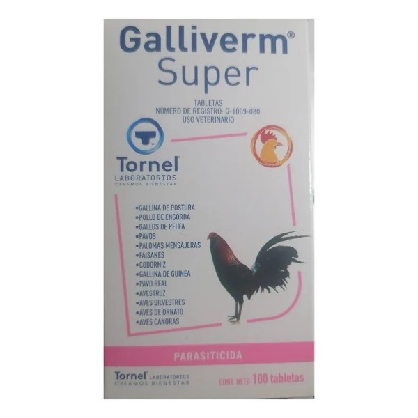 Desparasitante Galliverm Super 100 Tab Tornel