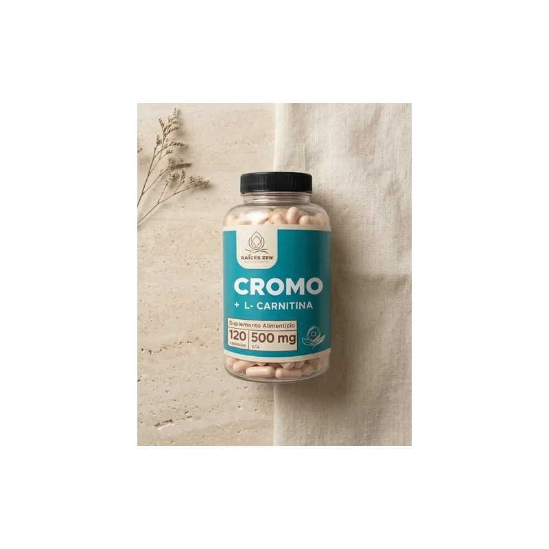Picolinato De Cromo L-carnitina Raíces Zen 120 Cáps Chromium Sin