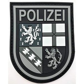 Police Saarland Black Ops Rubber Patch PVC with Velcro
