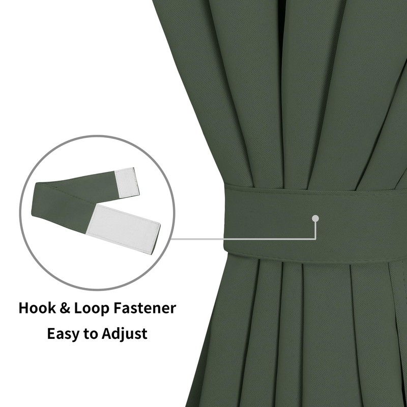 Easy-Going Blackout Door Curtains, Rod Pocket Privacy Light Filtering Sidelight