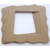 Unbranded {4} *WAVY SQUARE FRAME* Picture Frames Bare Chipboard Die