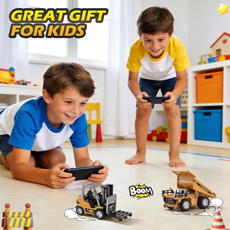 LTFIOON Mini Camion Ribaltabile RC, 1:64 Autocarro Ribaltabile in Metallo