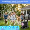 Hanstre Rechargeable Bubble Machine with Remote, RGB Lights & Auto