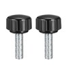 uxcell 2pcs Knurled Clamping Knobs M5 x 20mm Metric Zinc