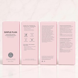 SIMPLE PLAN Limpiador facial hidratante lechoso – Lavado facial hidratante suave para pieles sensibles y secas, leche limpiadora sin fragancia para mujeres y hombres – 6.8 fl oz