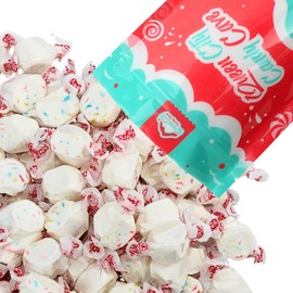 Frosted Cupcake Salt Water Taffy - Individually Wrapped Assorted Flavors - Old Fashion Saltwater Taffy Candy Bulk, by Queen City Candy Cave (1 Pound)