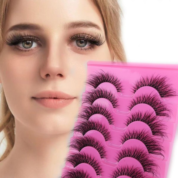 Emotao False Eyelashes Natural Cat Eye Lashes Lightweight 10 Pairs