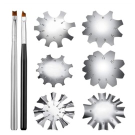 Stainless Steel Nail Art Kit with Edge Trimmer & Pens for Acrylic Nails, Salon-Quality French Smile Lines, Models 1# 2# 3# 4# Optional