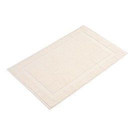herzbach home Bath Mat, 100% Cotton, Shower Mat, 1,000 g/m², Absorbent, Washable (Cream, 50 x 80 cm)