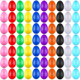 100 Pieces Egg Shakers Musical Instruments Percussion Maracas Egg for Kids Toys Plastic Easter Shaker for Learning DIY Painting, Classroom Music, Rhythm(10 Color)