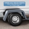 Square Trailer Fenders, 2 Pack Heavy Duty Steel Double Axle