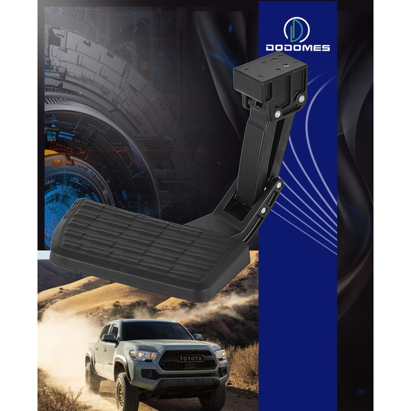 Dodomes Rear Bed Step Retractable Truck Bumper Step Replacement for