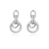 Elaximn Hypoallergenic Chunky Knot Drop Earrings for Women, Silver Geometric