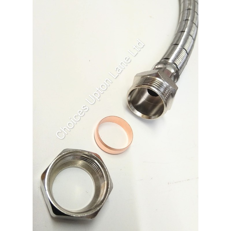 Flexible Tap Connector 22mm Compression X 3/4 BSP Female Thread