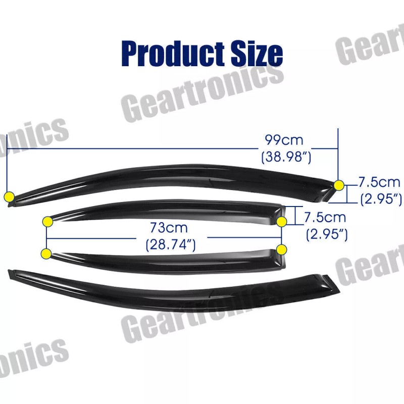 Gearzaar Window Visor Vent Rain Guard Deflector For 2006-2012 Lexus