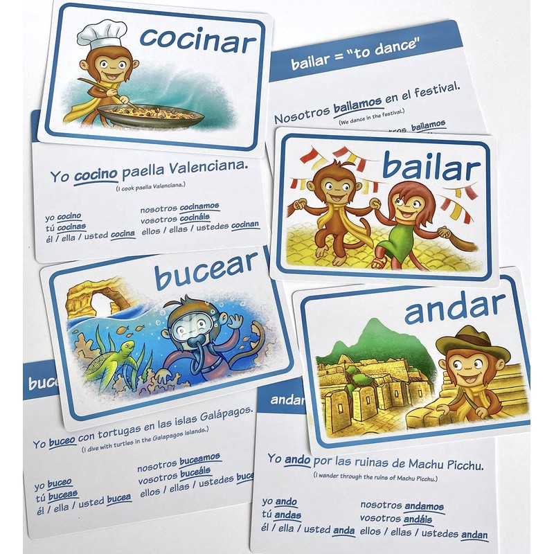 Spanish Flash Cards by Monkey Wonder - Learn Spanish with