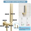 Backnets Solid Brass Handheld Shower Head Arc Design High Pressure