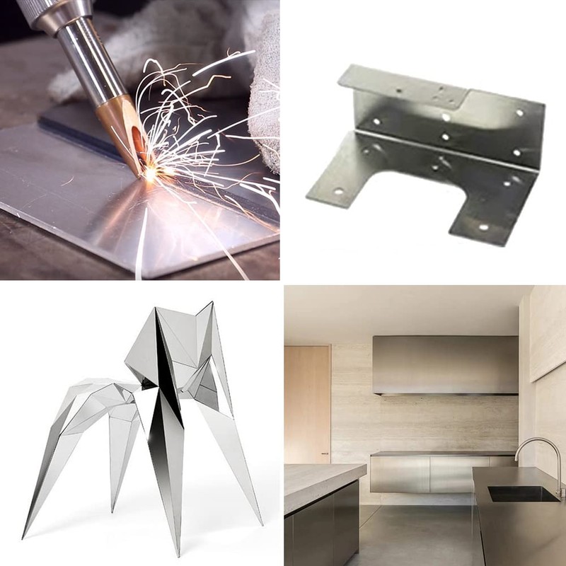 304 Stainless Steel Sheet, 28 Gauge 0.02" Thickness x 4"